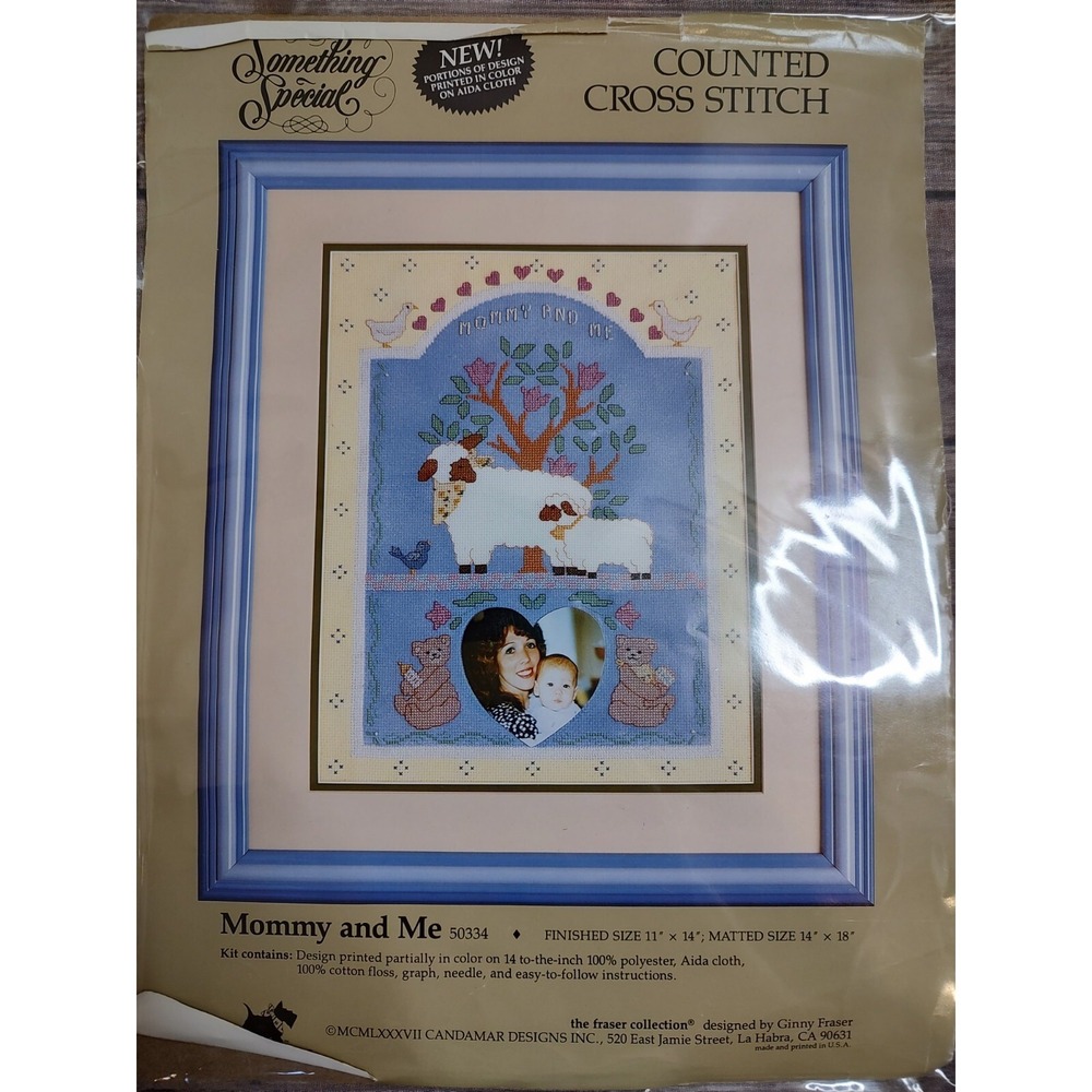 Vtg Mommy And Me Counted Cross Stitch Kit Candamar Designs 50334 A5